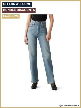 Ribcage Straight Full Length Jeans Super High Rise Slim Fit